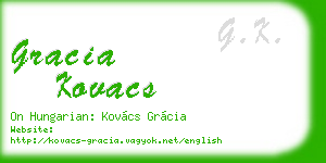 gracia kovacs business card
